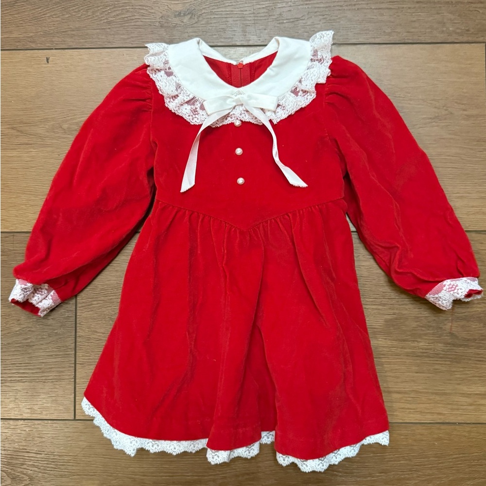 Red Velvet Kids Christmas Dress